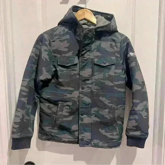 Abercrombie‎ Kids lined Camo Jacket Size 11/12 - Picture 1 of 12